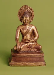 Bouddha assis (bronze doré)